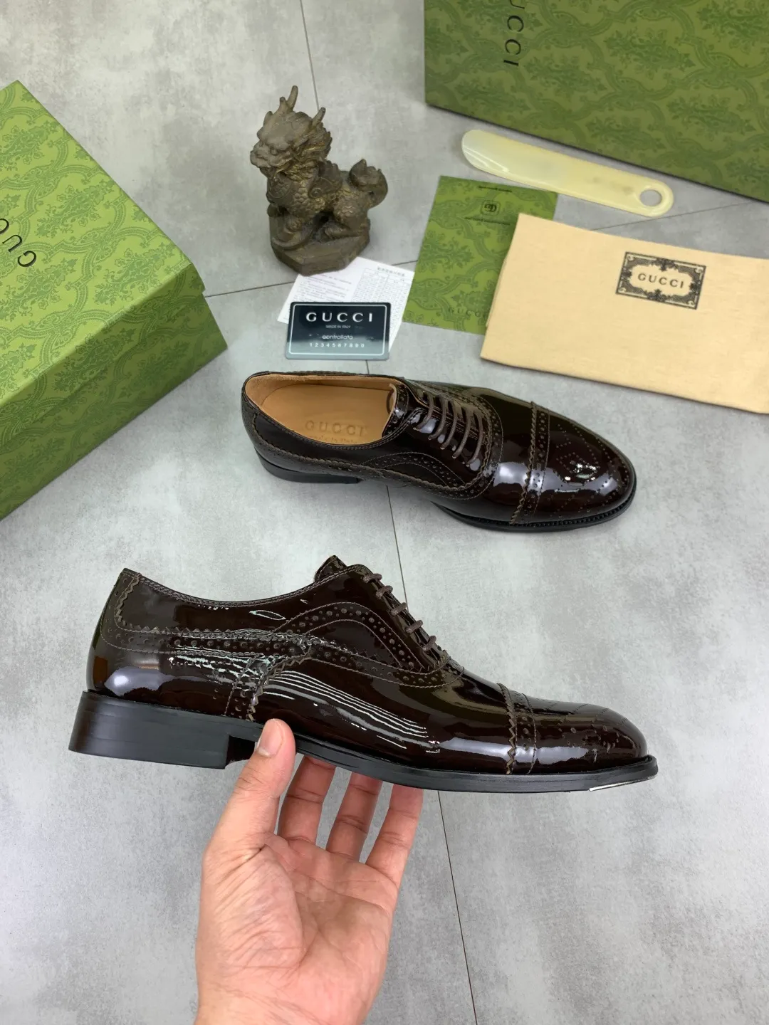 Men's men's shoes 💰P640 [New style] Water dyed cowhide 💰💎💎💎 [Gucci] GUCCI high-end men's formal business leather shoes, original order 1:1! Original imported high-end open-edge beaded calfskin, original metal buckle, imported first-layer cowhide lining for feet. Original high-end outsole, men's shoe size: 39-44 (45 customized) 3️⃣ colors available
